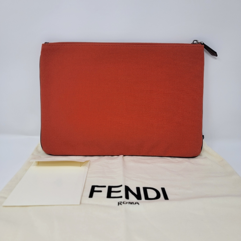 FENDI Roma Canvas Clutch Bag - Picture 3 of 11